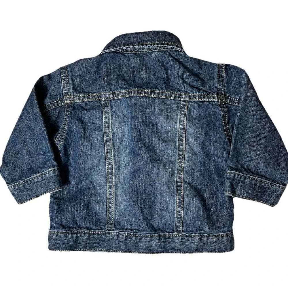 Children's Place Baby Denim Trucker Jacket 9–12 Months Blue Jean Button Front